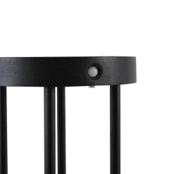 Lucande LED solar padlamp Nilea, Ø 16 cm, zwart, sensor