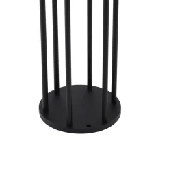 Lucande LED solar padlamp Nilea, Ø 16 cm, zwart, sensor