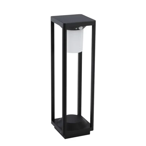 Lucande LED solar padverlichting Nilea, 50 cm, zwart, sensor