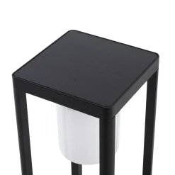 Lucande LED solar padverlichting Nilea, 50 cm, zwart, sensor