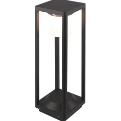 Lucande LED solar padverlichting Nilea, 50 cm, zwart, sensor