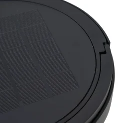 Lucande LED solar tafellamp Tilena, rond, zwart, dimbaar