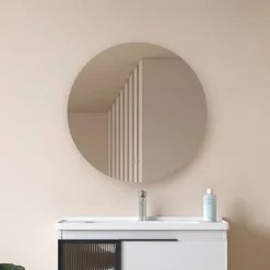 Lucande LED spiegel Celestiel, rond, verwarmbaar, CCT, Ø 60 cm