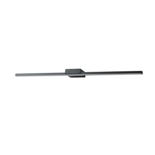 Lucande LED spiegellamp Kivana, zwart, metaal, 90cm, IP44