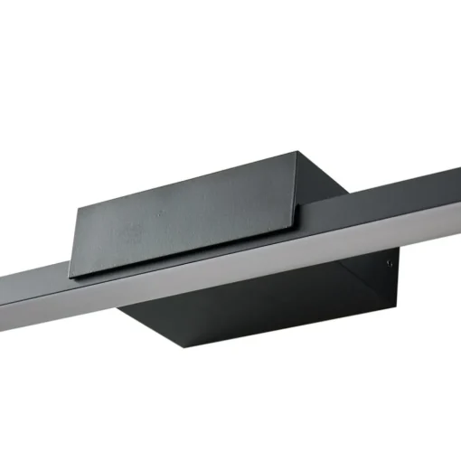 Lucande LED spiegellamp Kivana, zwart, metaal, 90cm, IP44