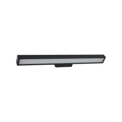 Lucande LED spiegellamp Zafira, zwart, aluminium, 90 cm, IP44