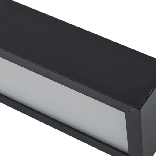 Lucande LED spiegellamp Zafira, zwart, aluminium, 90 cm, IP44