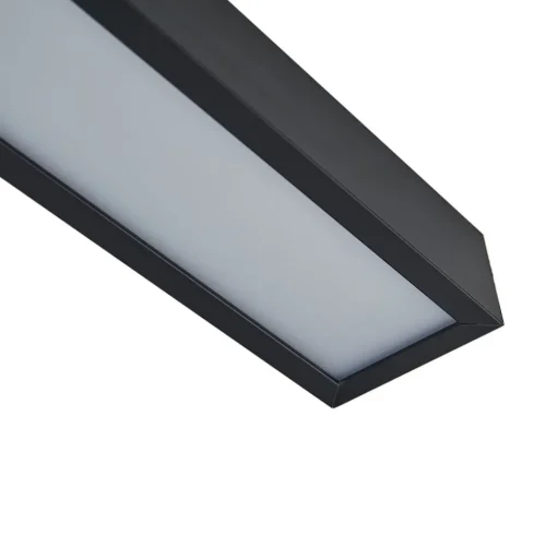 Lucande LED spiegellamp Zafira, zwart, aluminium, 90 cm, IP44