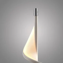 Lucande LED tafellamp Edano, 60 cm, wit, textiel, dimbaar