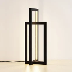 Lucande LED tafellamp Hylda, hoogte 42 cm, zwart, aluminium