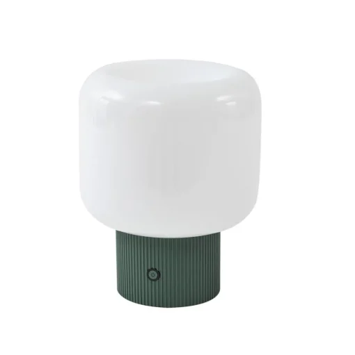 Lucande LED tafellamp Katrin Palm, groen, glas