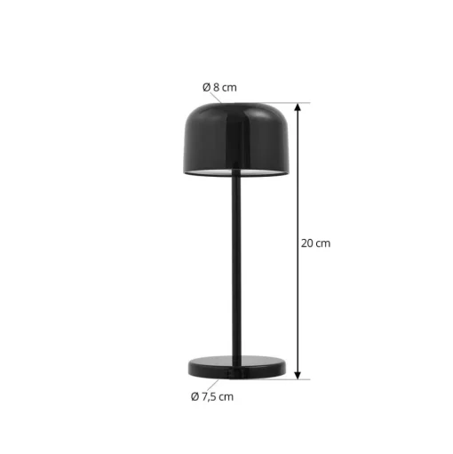 Lucande LED tafellamp Quill, zwart, CCT, dimbaar