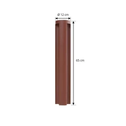 Lucande LED tuinpadverlichting Raiku, roestkleurig, aluminium, 65 cm