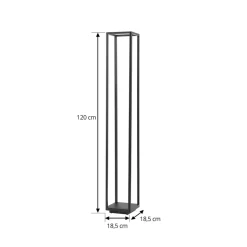 Lucande LED tuinpadverlichting Thorvid, hoogte 120 cm, zwart
