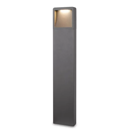 Lucande LED tuinpadverlichting Leya, 65 cm, antraciet, metaal, IP54