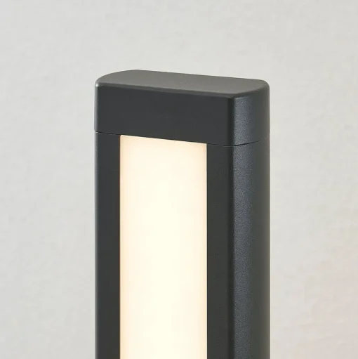 Lucande LED tuinpadverlichting Mhairi, hoekig, antraciet, 100 cm