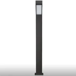 Lucande LED tuinpadverlichting Lennik, 100 cm, antraciet, metaal