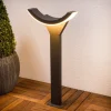 Lucande LED tuinpadverlichting Half, 60 cm, antraciet, metaal, IP54