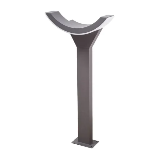 Lucande LED tuinpadverlichting Half, 60 cm, antraciet, metaal, IP54