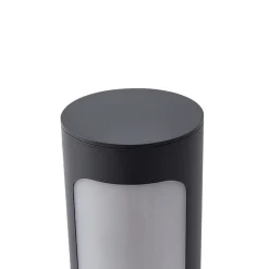 Lucande LED tuinpadverlichting Tuberia, antraciet, metaal, 80 cm