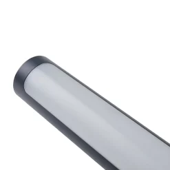 Lucande LED tuinpadverlichting Tuberia, antraciet, metaal, 80 cm