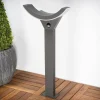 Lucande LED tuinpadverlichting Half, sensor, 60 cm, antraciet, IP54