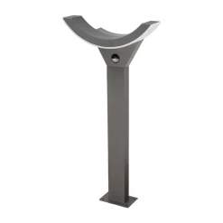 Lucande LED tuinpadverlichting Half, sensor, 60 cm, antraciet, IP54