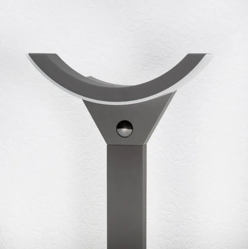 Lucande LED tuinpadverlichting Half, sensor, 60 cm, antraciet, IP54