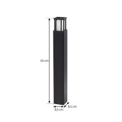 Lucande LED tuinpadverlichting Dakil, zwart, aluminium