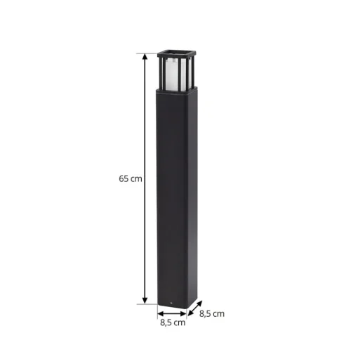 Lucande LED tuinpadverlichting Dakil, zwart, aluminium