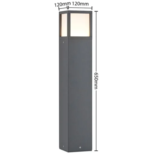 Lucande LED tuinpadverlichting Dewari, 65 cm, donkergrijs, IP54