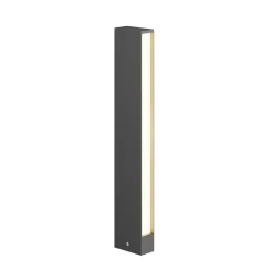 Lucande LED tuinpadverlichting Lirka, 2-lamps, grijs, metaal, 60cm