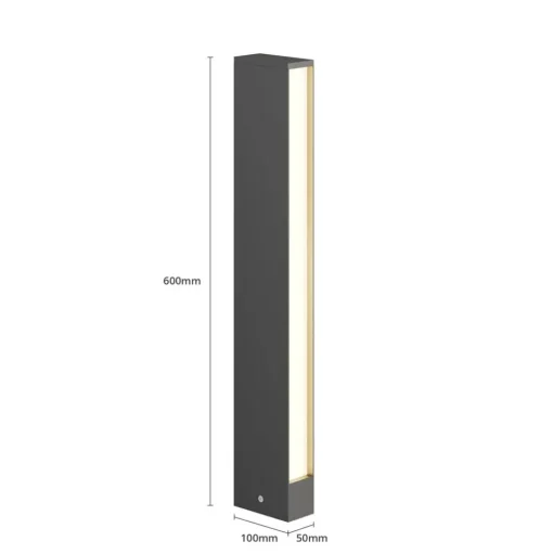 Lucande LED tuinpadverlichting Lirka, 2-lamps, grijs, metaal, 60cm