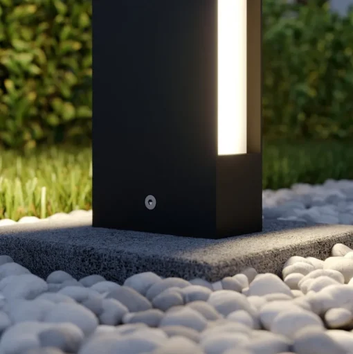 Lucande LED tuinpadverlichting Lirka, 2-lamps, grijs, metaal, 60cm