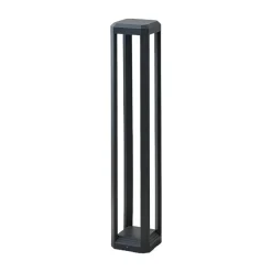 Lucande LED tuinpadverlichting Fery, antraciet, metaal, 80cm, IP65