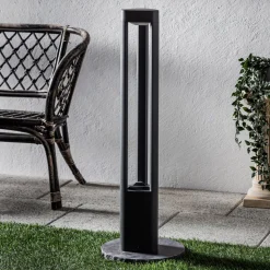 Lucande LED tuinpadverlichting Silvan, 65 cm, antraciet, metaal