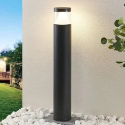 Lucande LED tuinpadverlichting Darja, antraciet, metaal, 100cm, IP54