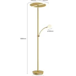 Lucande LED uplighter Anniki, messing