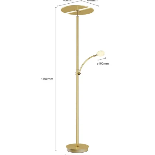Lucande LED uplighter Anniki, messing