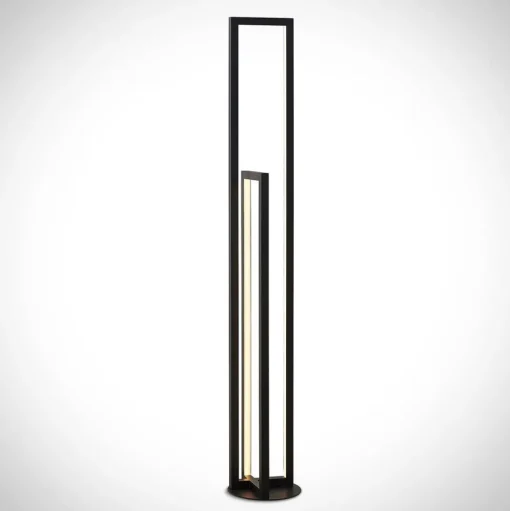 Lucande LED vloerlamp Hylda, 123 cm, zwart, aluminium