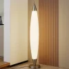 Lucande LED vloerlamp Tarell, wit/nikkel, 146 cm, dimbaar