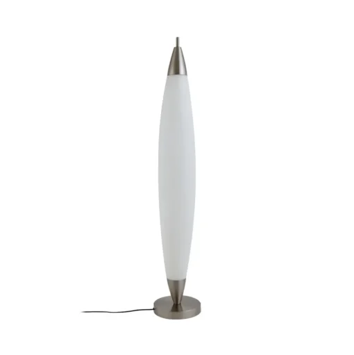 Lucande LED vloerlamp Tarell, wit/nikkel, 146 cm, dimbaar