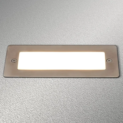 Lucande LED wand inbouwlamp Holly, 17 cm, roestvrij staal