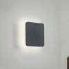 Lucande LED wandlamp Elrik, zwart, 22 cm hoog, metaal