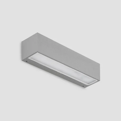 Lucande LED wandlamp Lengo, 25 cm, zilver, 1-lamp, IP65