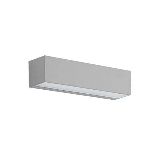 Lucande LED wandlamp Lengo, 25 cm, zilver, 1-lamp, IP65
