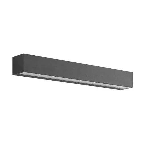 Lucande LED wandlamp Lengo, 50cm, antraciet, down, 3.000K