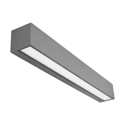 Lucande LED wandlamp Lengo, 50cm antraciet, up/down 3000K