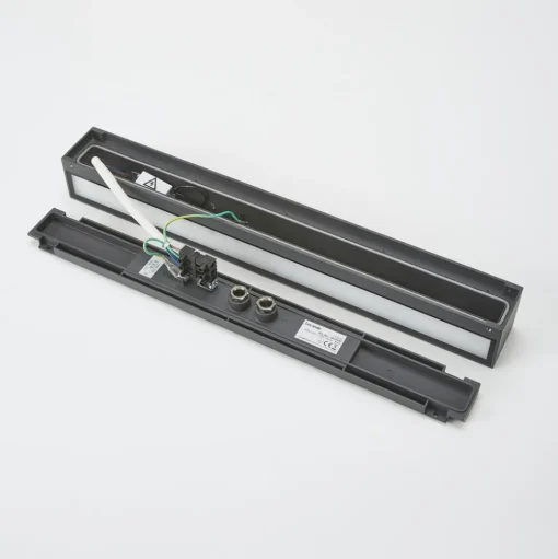 Lucande LED wandlamp Lengo, 50cm antraciet, up/down 3000K