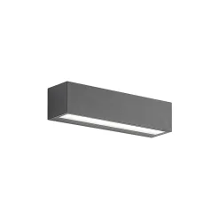 Lucande LED wandlamp Lengo, 25 cm, antraciet, down, 3000K